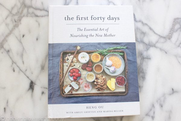 Photo of a cookbook on a marble counter