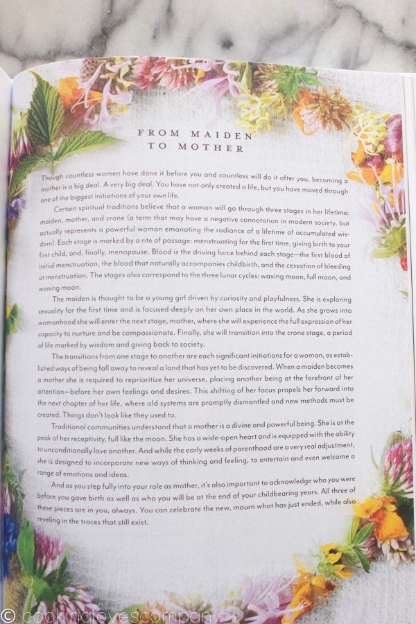 photograph of text from a cookbook on a marble conter