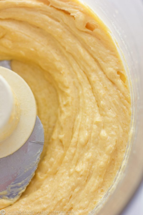 Persimmon butter in a food processor