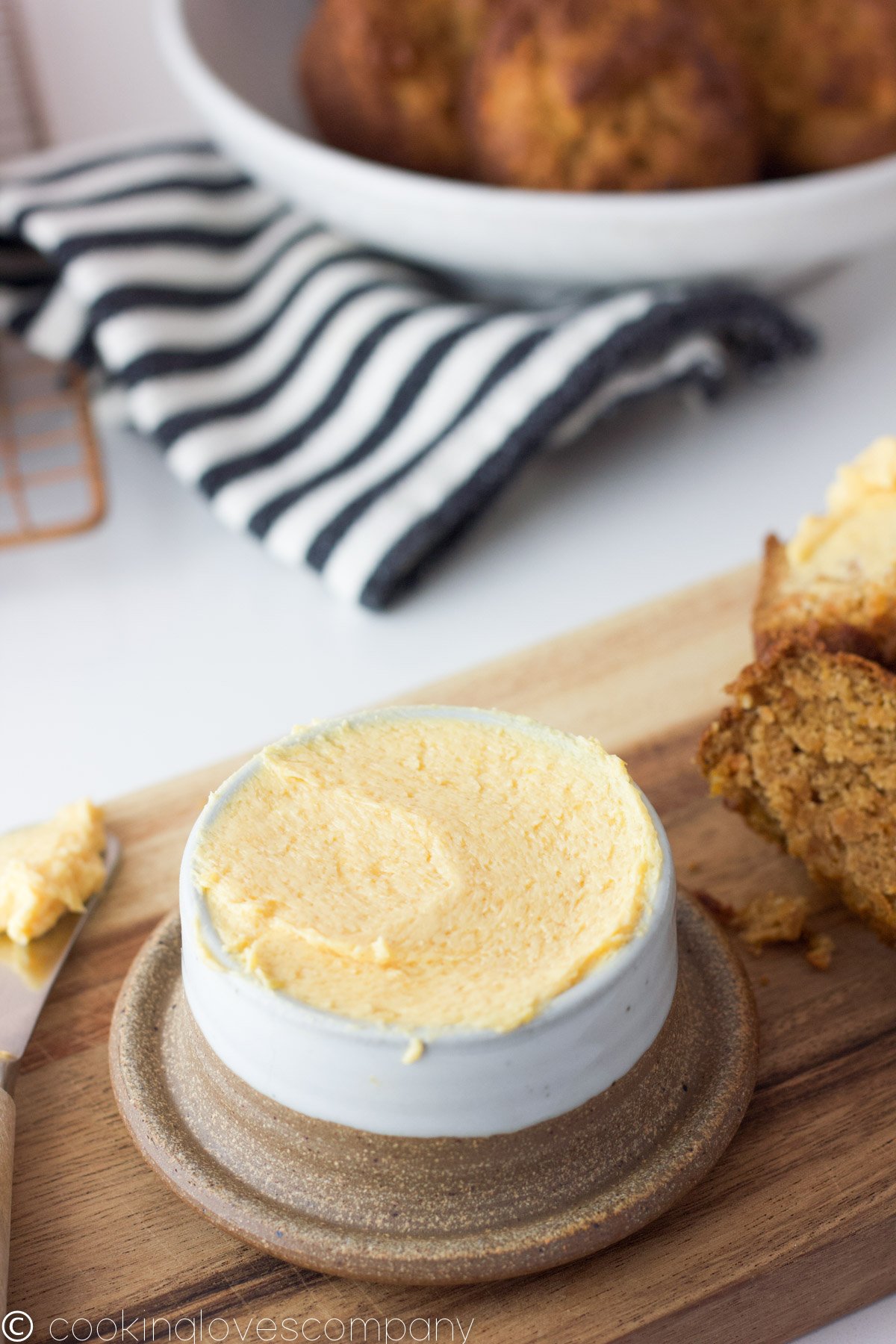 Persimmon butter in a ramekin